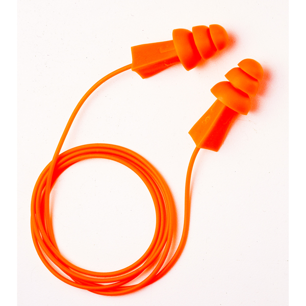 Gateway Safety 941110 Tri-Grip Orange/Orange 27 NRR Corded Earplugs, TASCO 9010