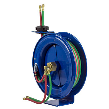 COXREELS P-W-140 - Dual Hose Spring Rewind Hose Reel for oxy-acetylene