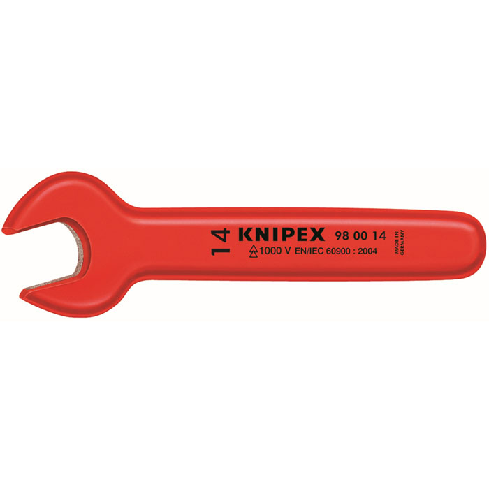 KNIPEX 98 00 16 - Open End Wrench-1000V Insulated 16 mm