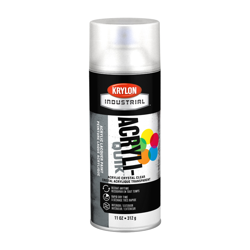 Krylon Industrial K01301 Clear Gloss Acryli-Quik Acrylic Lacquer Spray Paint