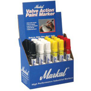 Markal 96820 Valve Action Paint Marker, White